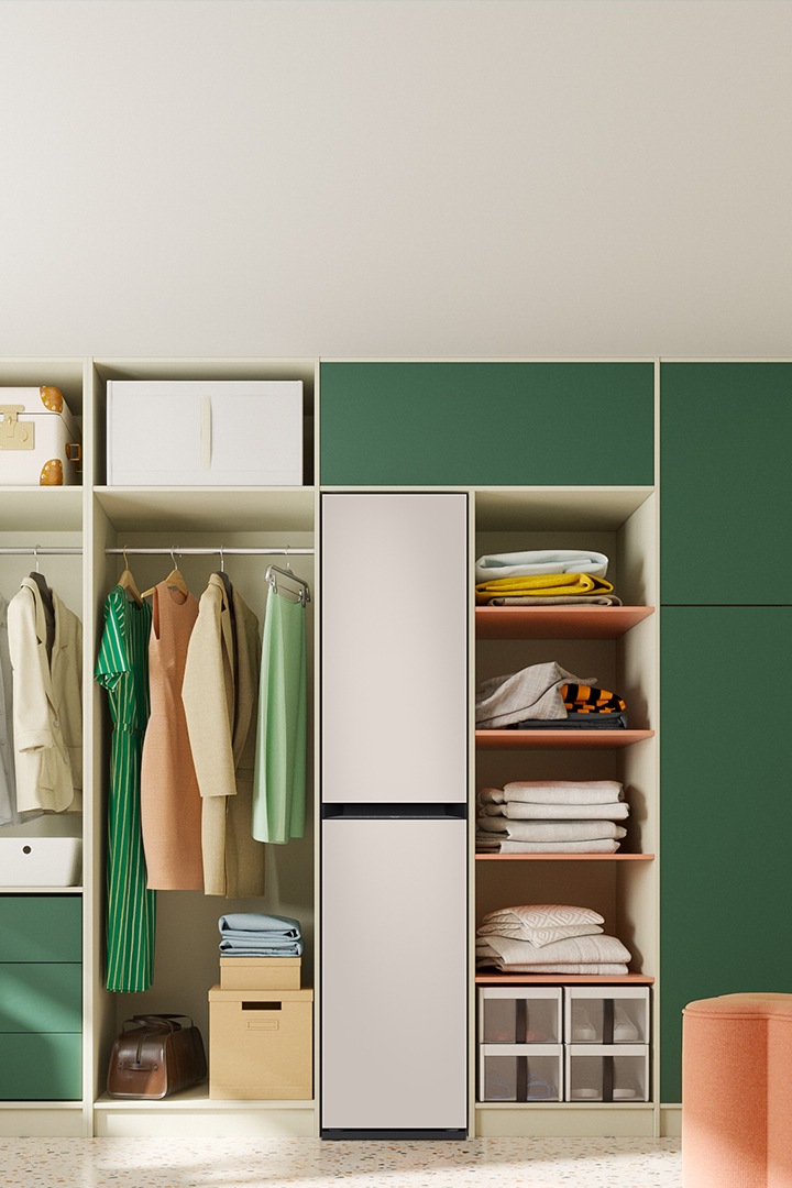 3 Móc Tủ Chăm Sóc Quần Áo Thông Minh Bespoke AirDresser™ -Dual JetAir Beige  | Samsung VN