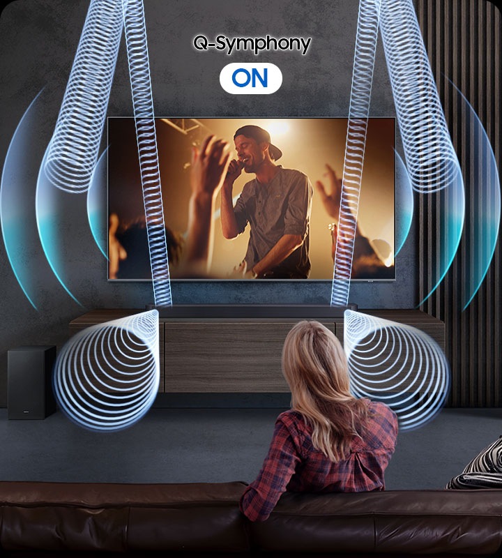 Công nghệ Q-Symphony đồng bộ tối đa với loa TV bằng AI