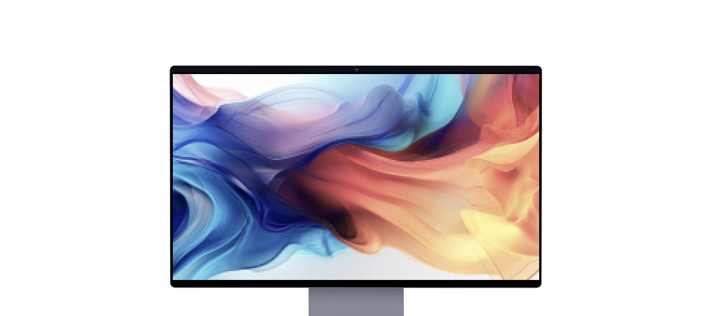 Dải màu trên màn hình hóa rực rỡ khi các màu sắc hòa quyện vào nhau. Công nghệ 4K QD-OLED nổi bật trên đỉnh màn hình.