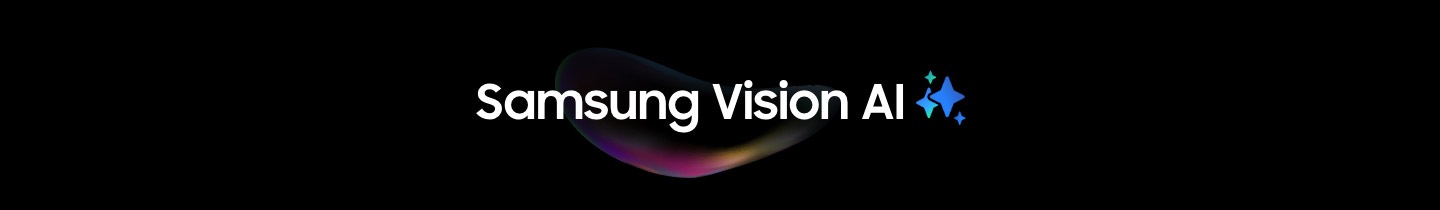 Dòng chữ Samsung Vision AI cùng với logo Samsung AI.