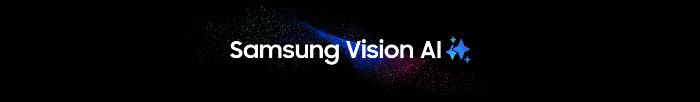 Dòng chữ Samsung Vision AI cùng với logo Samsung AI.