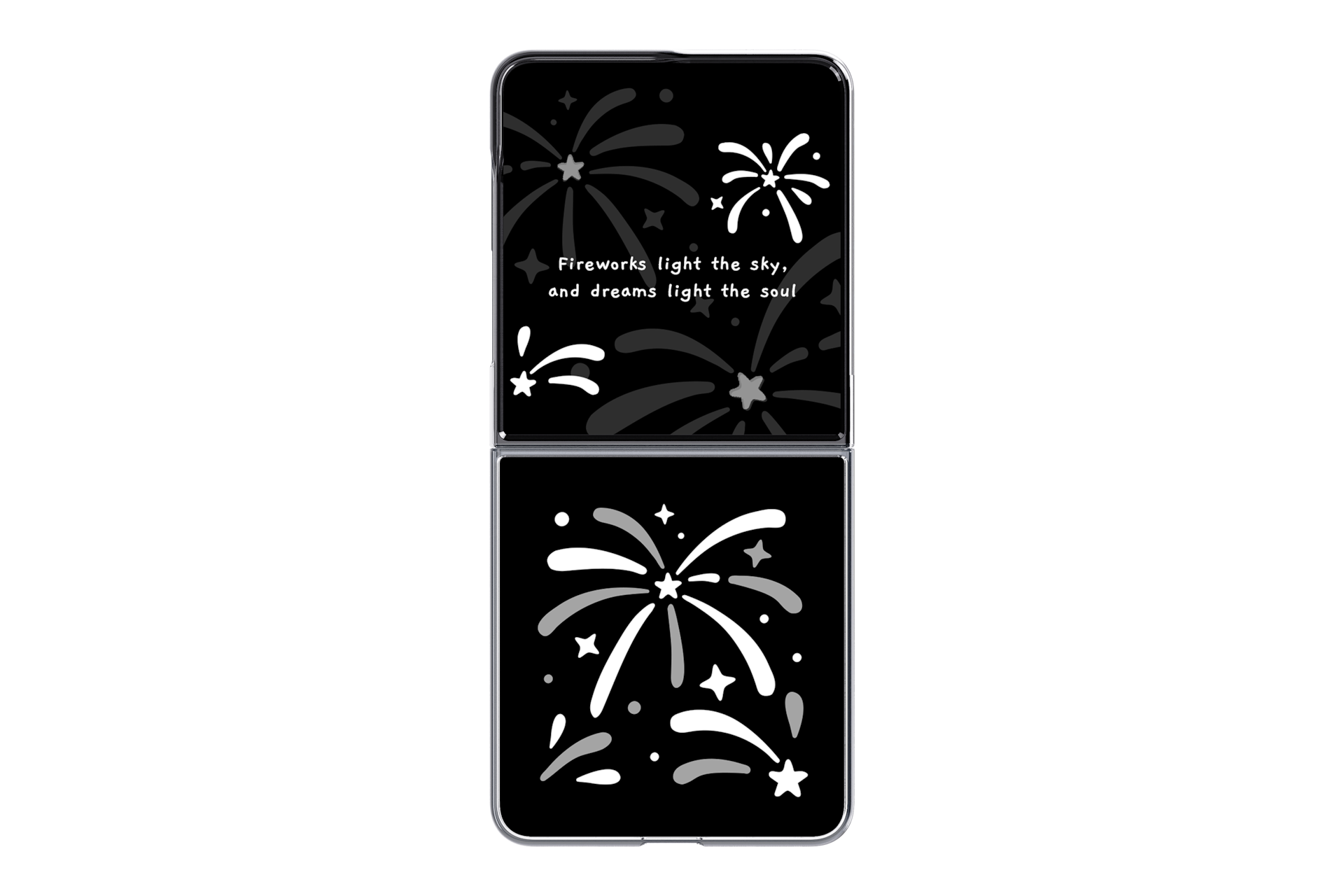 Ốp Lưng Flipsuit Galaxy Z Flip8, Fireworks Xám
