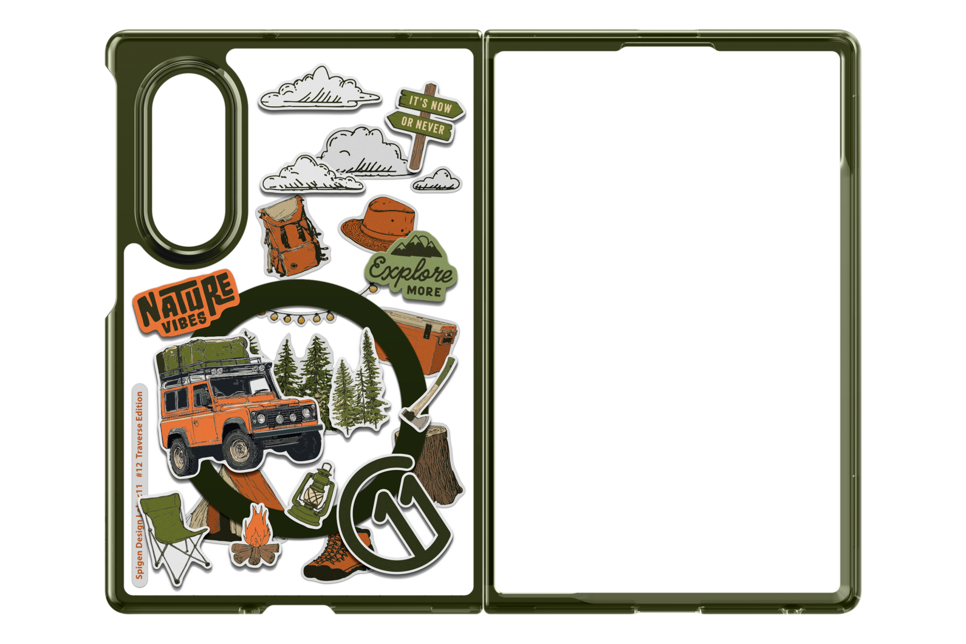 Ốp Lưng C11 Traverse Magnet Galaxy Z Fold8, Xám Khaki