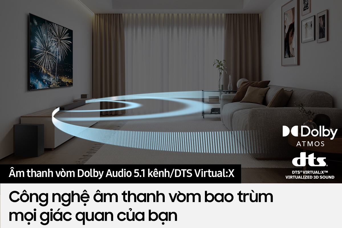 Loa Thanh B-series HW-B750D/XV 5.1 kênh tích hợp loa trầm (2024)