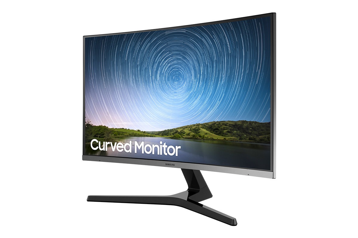 Xem màn hình cong 32 inch Samsung LC32R500FHEXXV từ mặt trước nghiêng phải & cảm nhận tỷ lệ hoàn hảo của khung hình thiết bị!