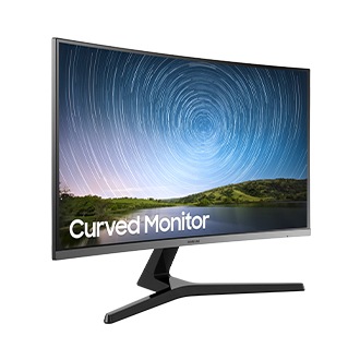 Xem màn hình cong Samsung (LC32R500FHEXXV) từ bên trái, chính diện để cảm nhận đọ cong hoàn mỹ 1500R của sản phẩm và đặt mua!