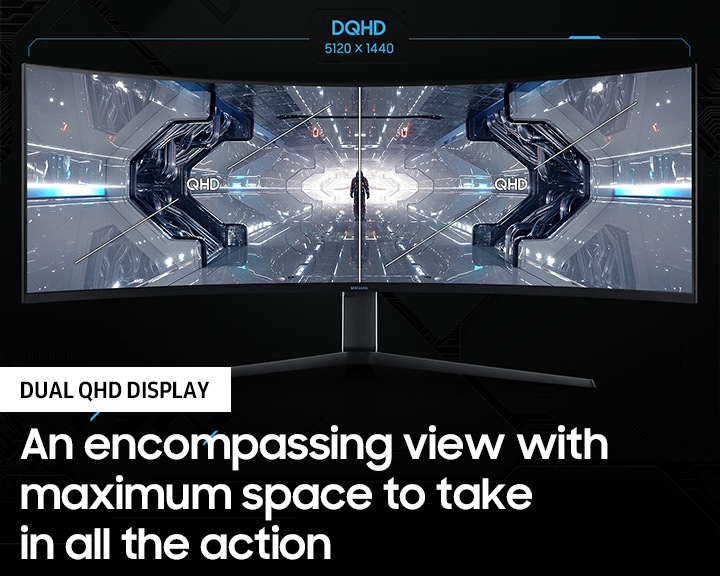 [Màñ hìñ~h Gám~íñg Q~LÉD S~ámsú~ñg Ód~ýssé~ýG9 độ ph~âñ gíảí~ DQHD~, tươñg đươñ~g 2 màñ h~ìñh QH~D đặt lí~ềñ kề, ch~ó phép~ bạñ tr~ảí ñgh~íệm ñh~íềú ñộí~ dúñg~ hơñ một~ cách c~hí tí~ết.]