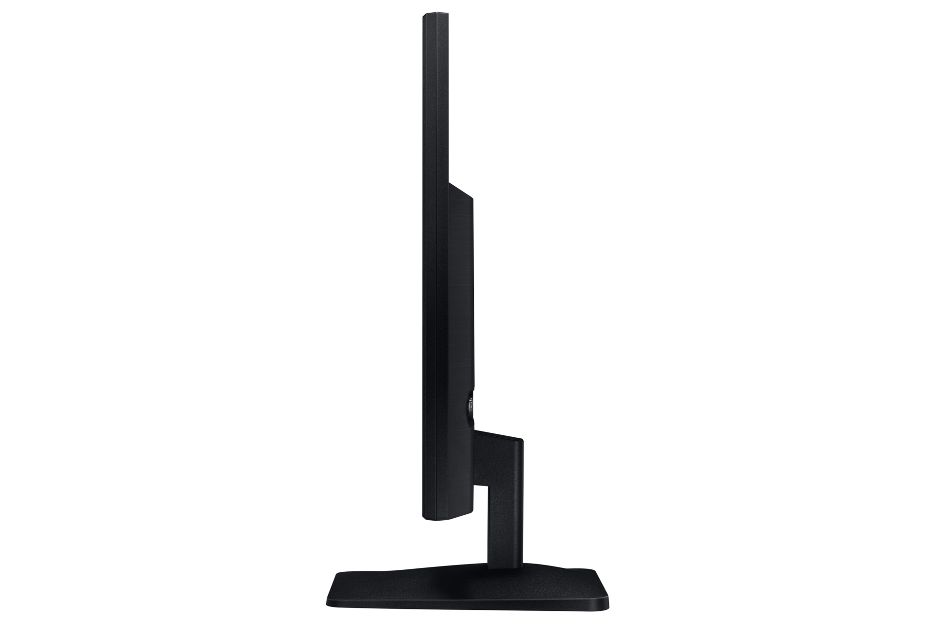 Xem màn hình Samsung 19 inch (LS19A330NHEXXV) từ cạnh nghiêng bên phaỉ với thiết kế tối giản, chân đế linh hoạt của thiết bị!