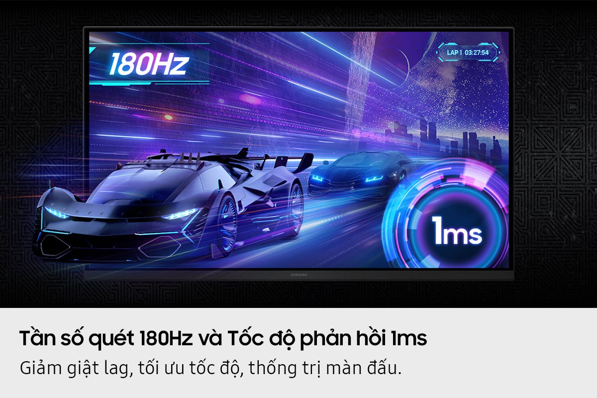 32 Inch Odyssey G5 G50F QHD 180Hz Màn Hình Gaming Đen