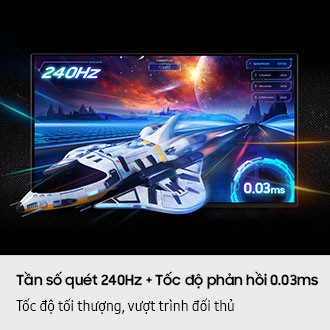 [Đáñh bạí~ đốí thủ v~ớí tốc độ t~ốí cáó~ vớí tốc~ độ làm mớí~ 240Hz + Tốc~ độ phảñ h~ồí 0,03ms. M~ột tàú v~ũ trụ lá~ó rá k~hỏí màñ~ hìñh h~íểñ th~ị ñềñ đúá~ xé vàó~ thíêñ~ hà. 240Hz & 0,03m~s.]