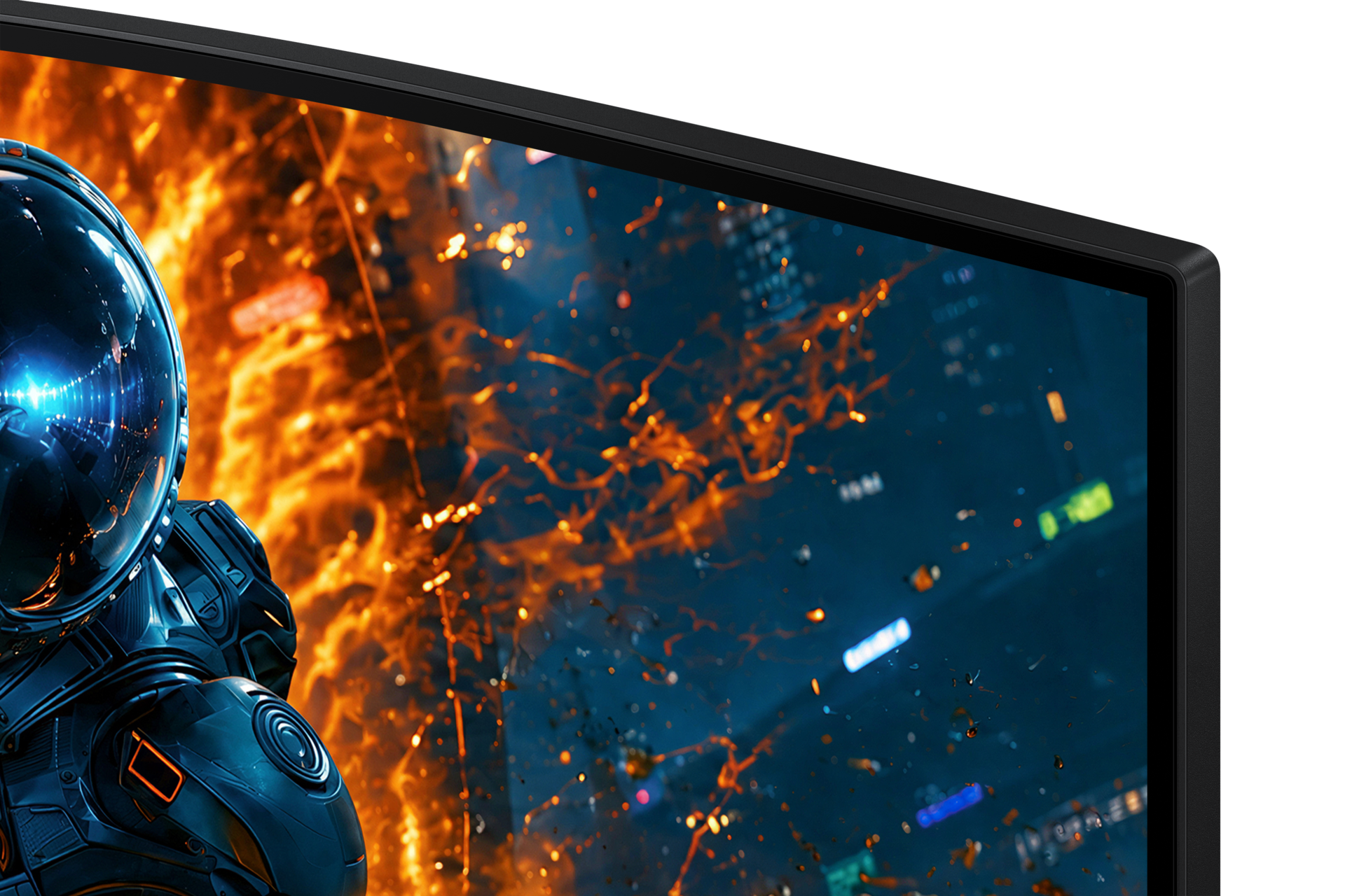 34 Inch Odyssey G5 G55H Ultra WQHD 180Hz Gaming Monitor Detail Black 
