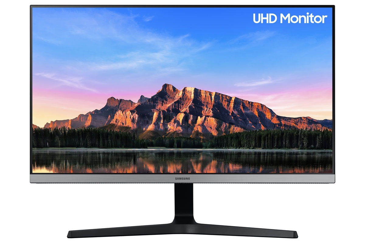 Xem trọn vẹn màn hình 28 inch Samsung UR5 UHD độ phân giải cao, kèm chân đế chữ Y linh hoạt từ góc nhìn trực diện và đặt mua!