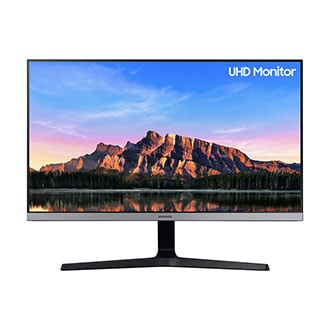 Xem trọn vẹn màn hình 28 inch Samsung UR5 UHD độ phân giải cao, kèm chân đế chữ Y linh hoạt từ góc nhìn trực diện và đặt mua!