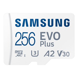 Mặt trước sản phẩm thẻ nhớ EVO Plus microSDXC UHS-I 256GB
