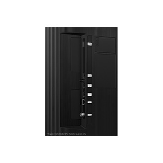 Samsung 2025 QLED Q7FA has USB, HDMI, LAN, antenna ports and etc. on the side.