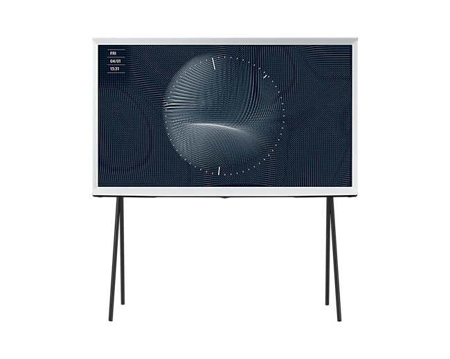 Chiêm ngưỡng hình ảnh trọn vẹn của Samsung Smart TV 4K The Serif 55 inch LS01B 2022 (QA55LS01BAKXXV) với chân đế tinh giản, linh hoạt.