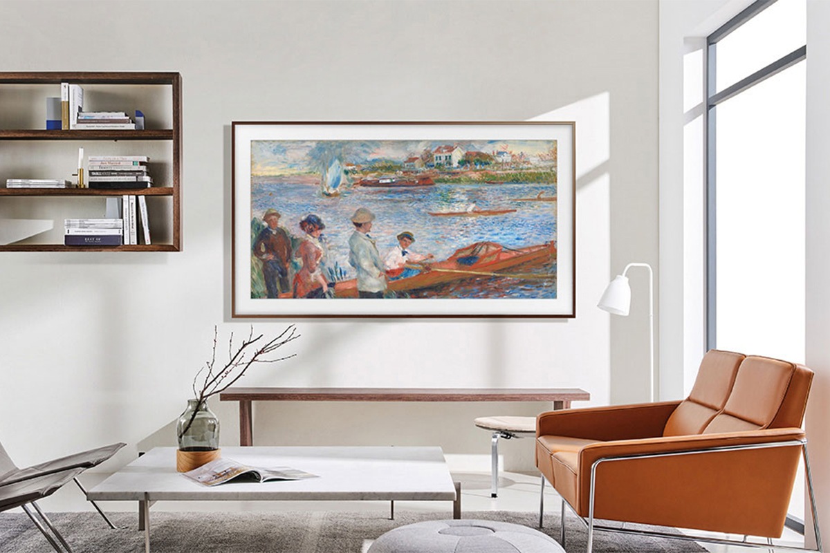 Smart tivi Samsung 75 inch The Frame có thiết kế như một tác phẩm nghệ thuật, mang tới cho người dùng trải nghiệm thú vị, đậm tính cá nhân ngay cả khi tắt TV.