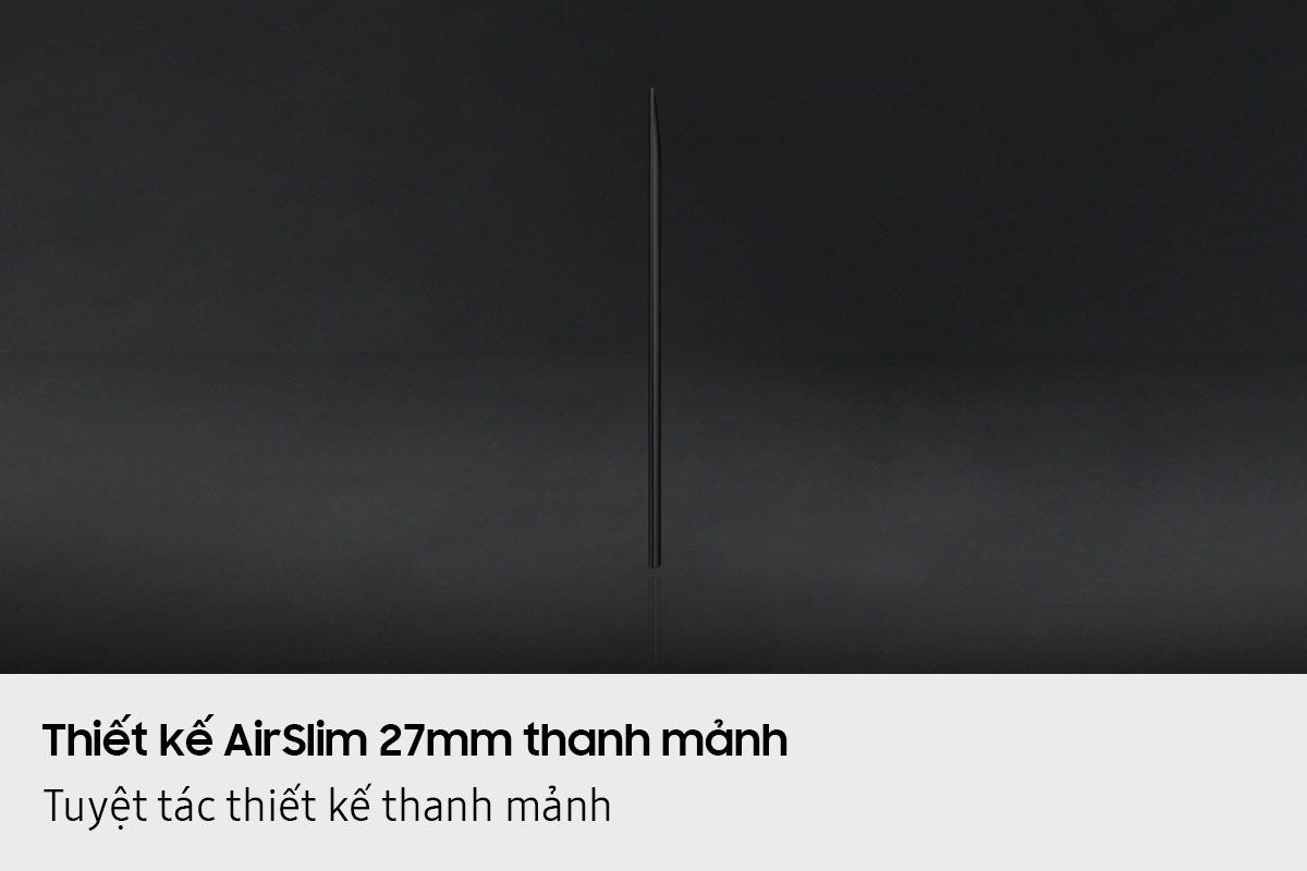 Profile view of QLED TV is on display to shows its ultra slim design.