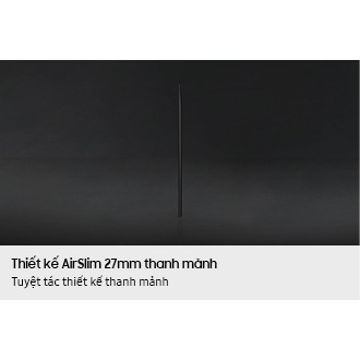 Profile view of QLED TV is on display to shows its ultra slim design.