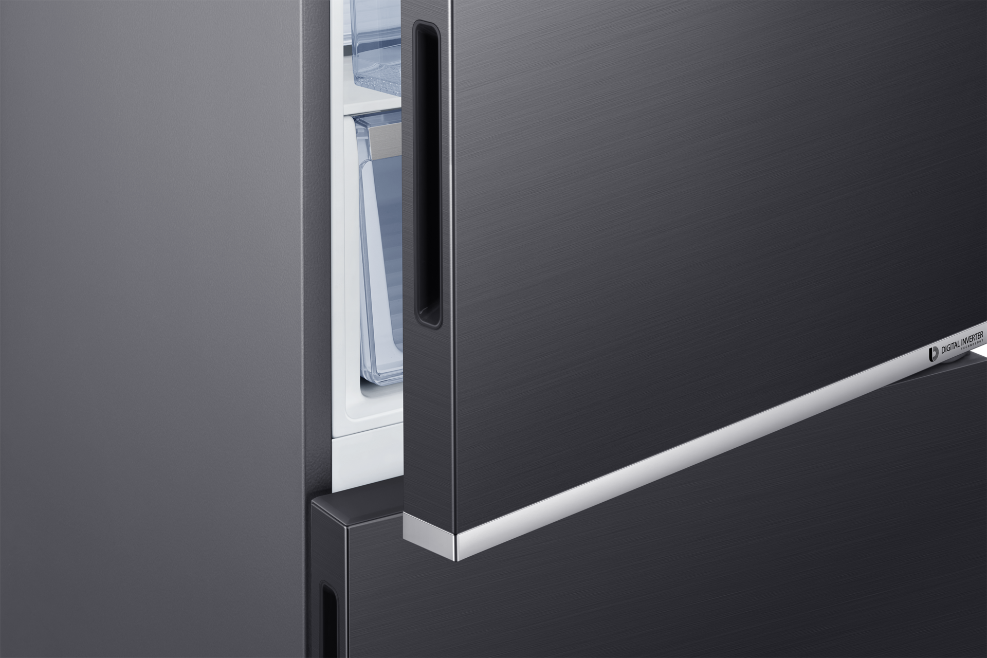 285 L Tủ Lạnh Ngăn Đông Dưới - Optimal Fresh Zone Close-Up-Handle Black 