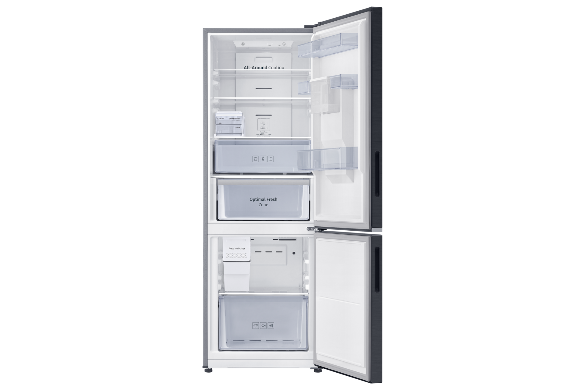 RB4000 BMF with Optimal Fresh zone Front-Open-Without-Food Black 
