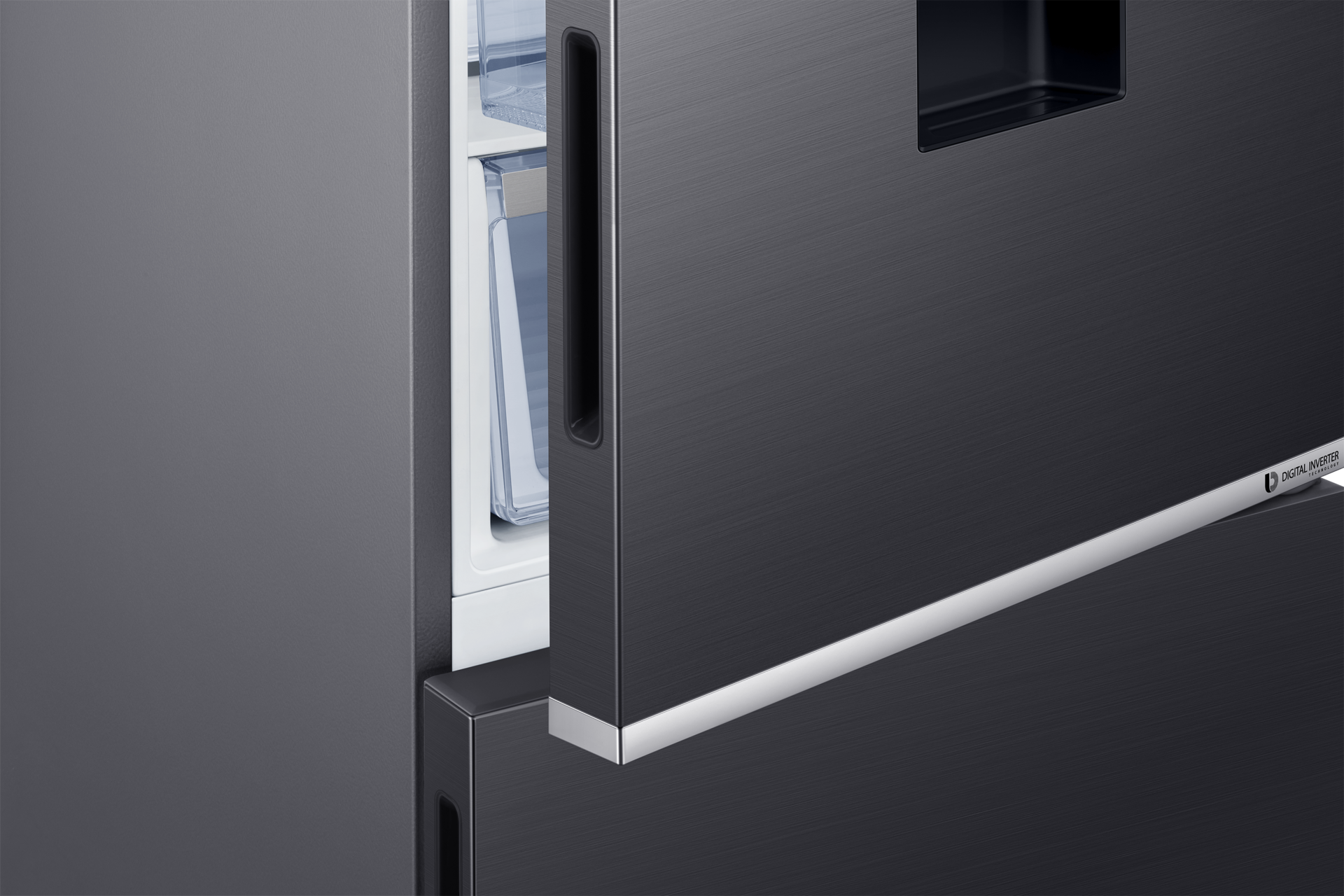 Tủ Lạnh Ngăn Đông Dưới Ngăn Đông Mềm Optimal Fresh Zone 307 L Close-Up-Handle Black 