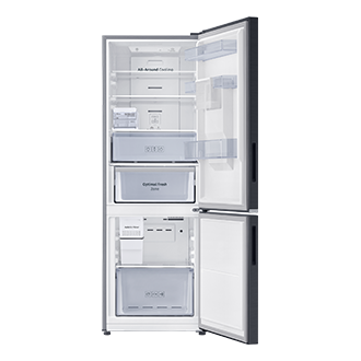 Tủ Lạnh Ngăn Đông Dưới Ngăn Đông Mềm Optimal Fresh Zone 307 L Front-Open-Without-Food Black 