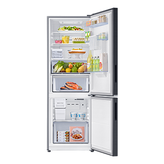 Tủ Lạnh Ngăn Đông Dưới Ngăn Đông Mềm Optimal Fresh Zone 307 L Front-Open-With-Food Black 