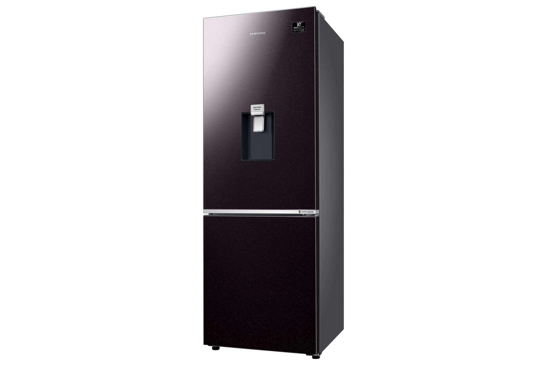 Mặt nghiêng phải tủ lạnh Samsung 307 lít (RB30N4190BY SV) Starry Brown hai cửa ngăn đông dưới với chiều cao 1m7 có bản lề, thiết kế phẳng tao nhã, tinh tế