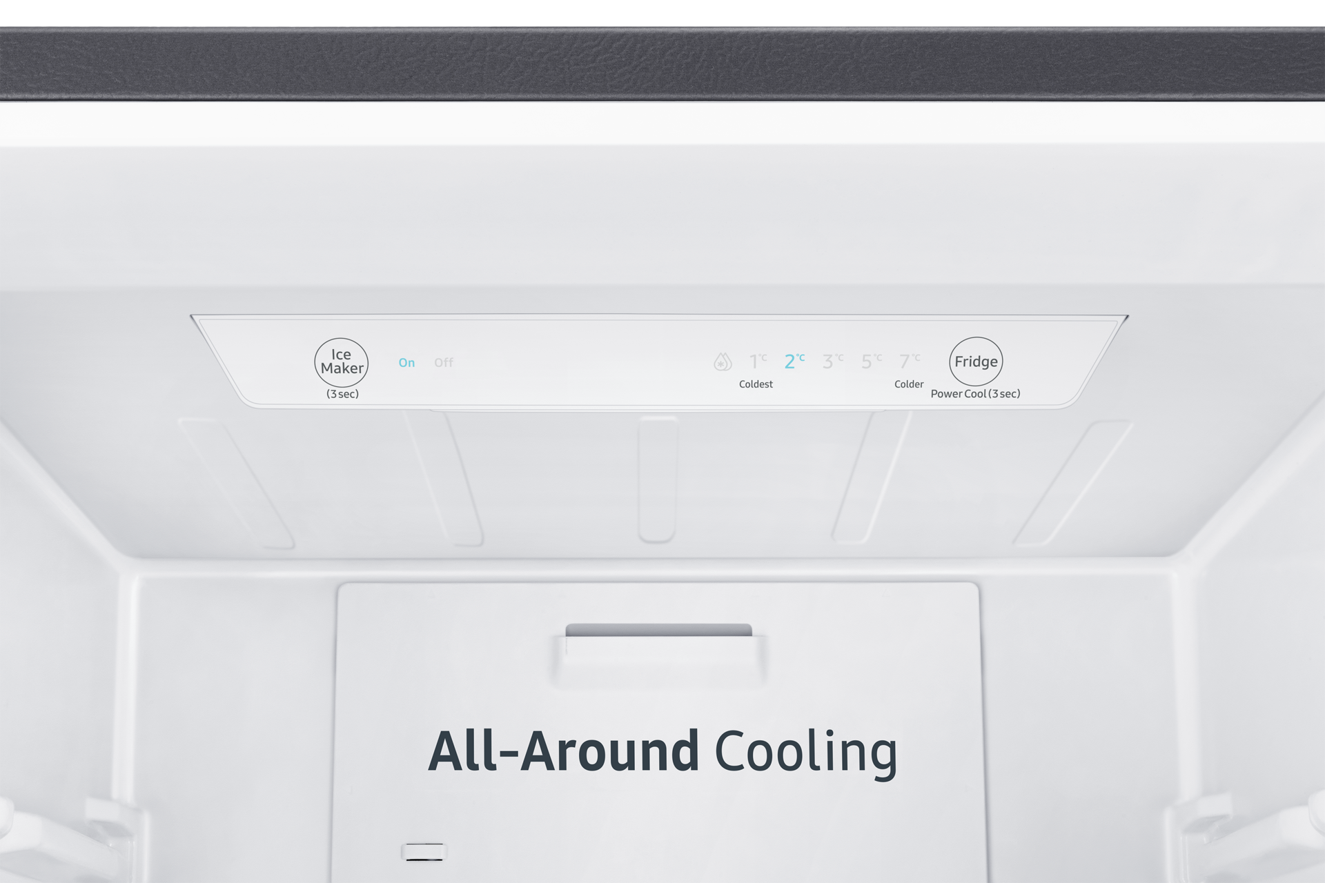 Công nghệ làm lạnh vòm All Around Cooling ở tủ lạnh Samsung 307 lít (RB30N4190BY SV) duy trì nhiệt độ & độ ẩm ổn định, khí lạnh tỏa đều, giữ thực phẩm tươi lâu