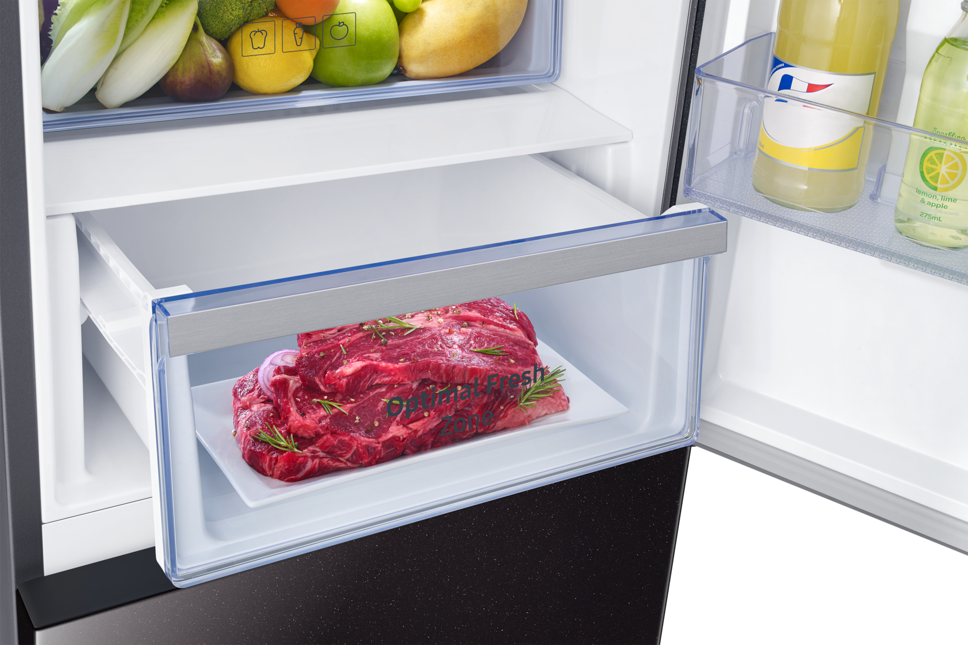 Tủ Lạnh Ngăn Đông Dưới Ngăn Đông Mềm Optimal Fresh Zone 307 L Nâu Starry