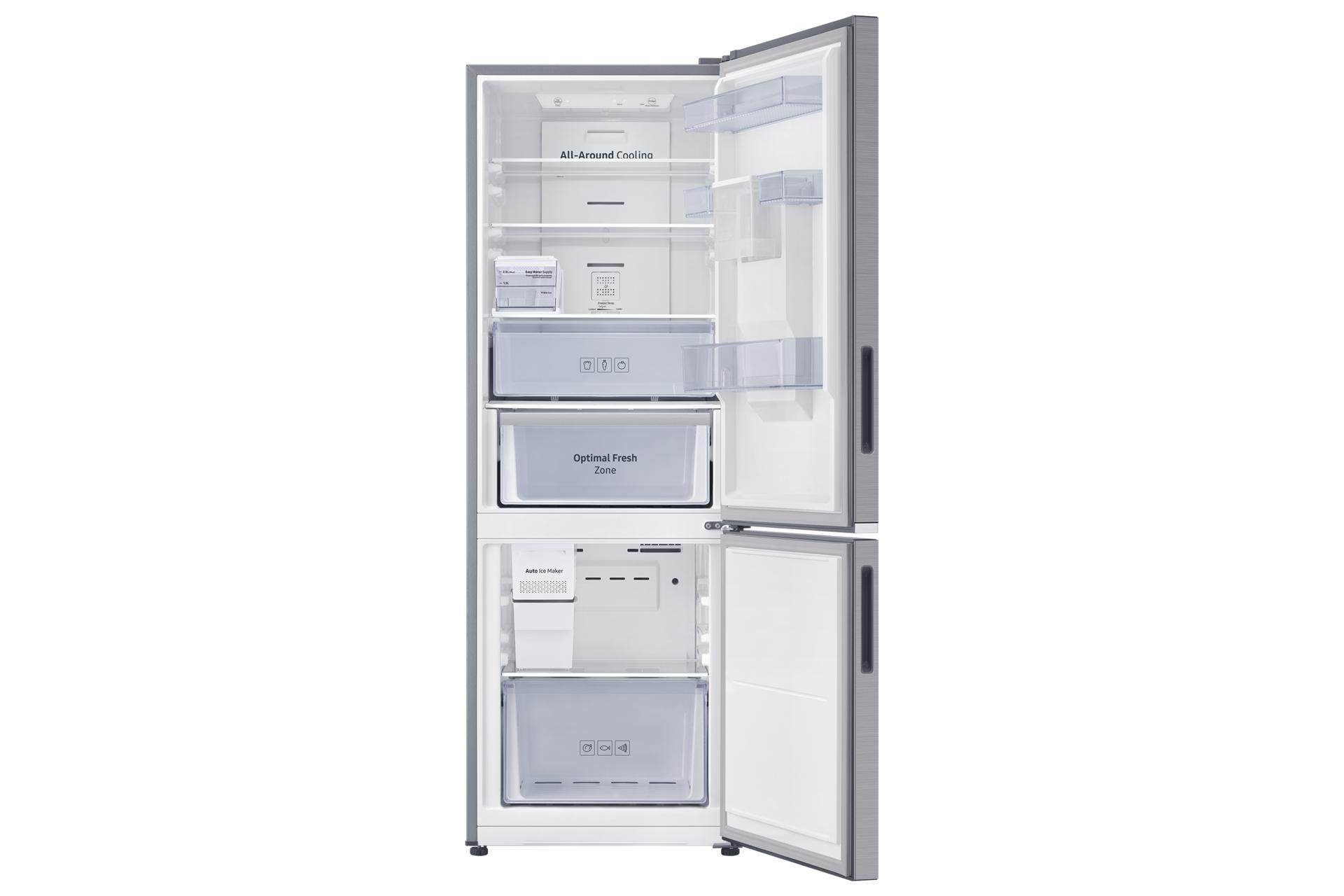 RB4000 BMF with Optimal Fresh zone Front-Open-Without-Food Silver 