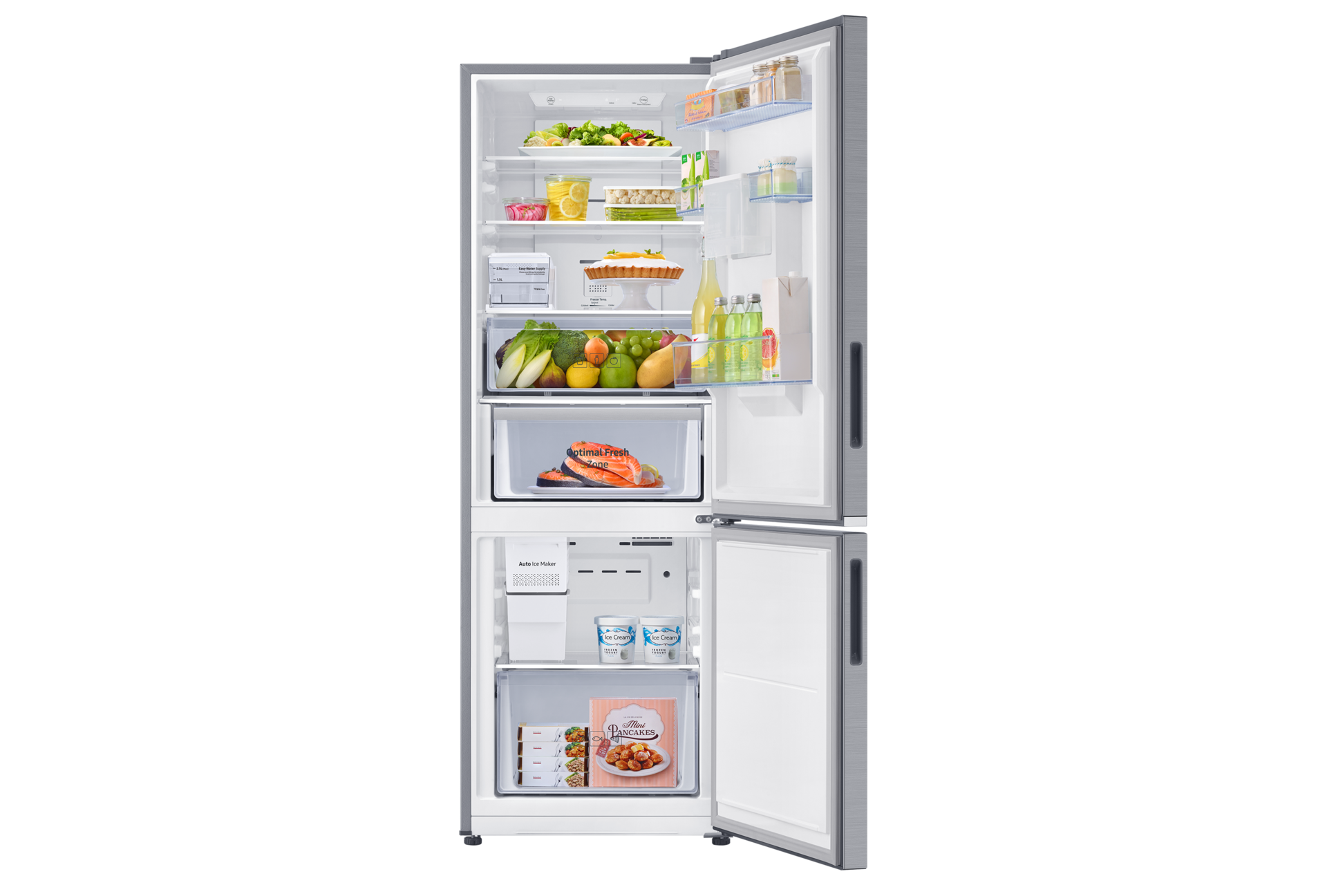 RB4000 BMF with Optimal Fresh zone Front-Open-With-Food Silver 