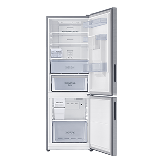 Tủ Lạnh Ngăn Đông Dưới Ngăn Đông Mềm Optimal Fresh Zone 307 L Front-Open-Without-Food Silver 