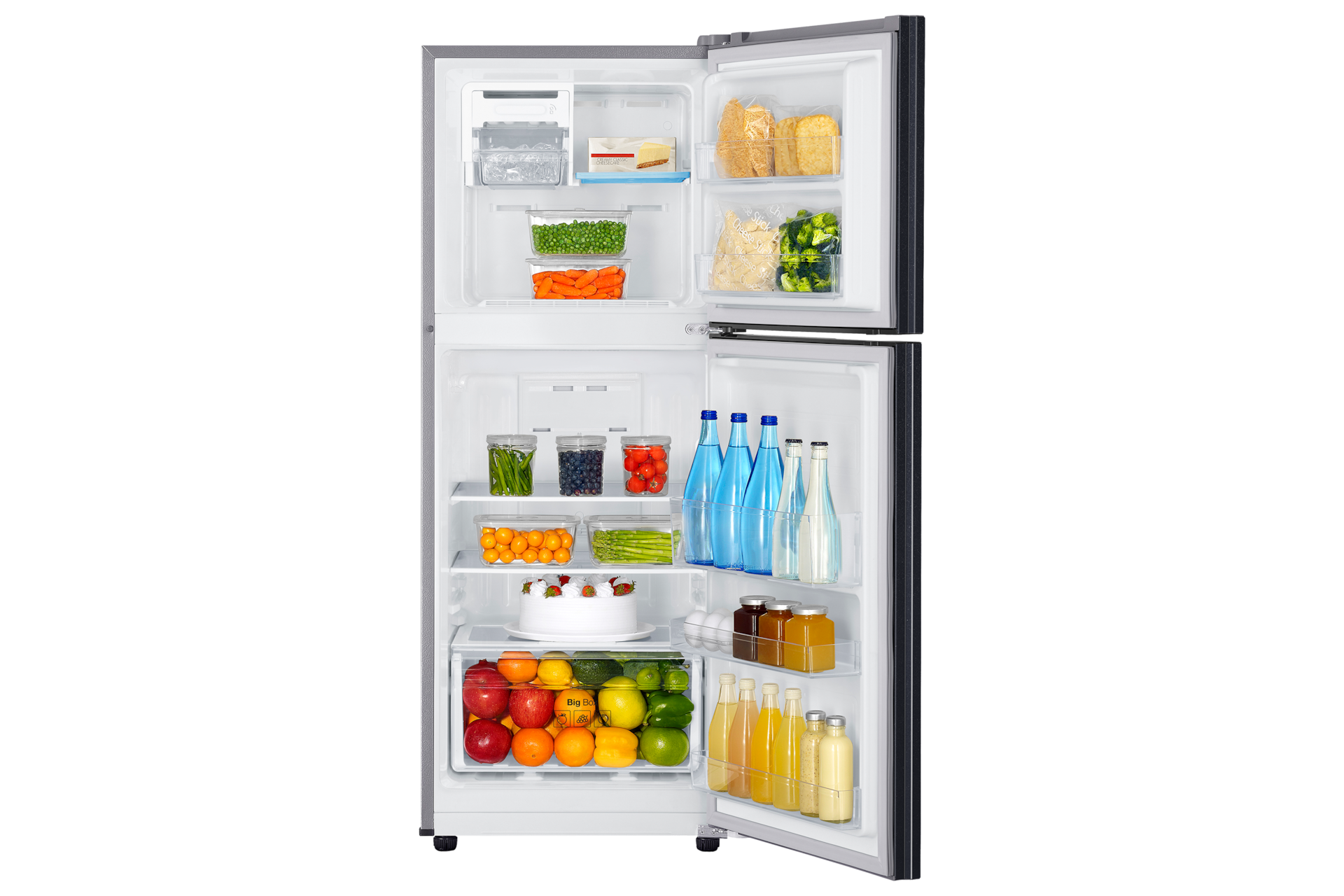 Tủ Lạnh Ngăn Đông Trên Khử Mùi Than Hoạt Tính 216 L Front-Open-With-Food Black 