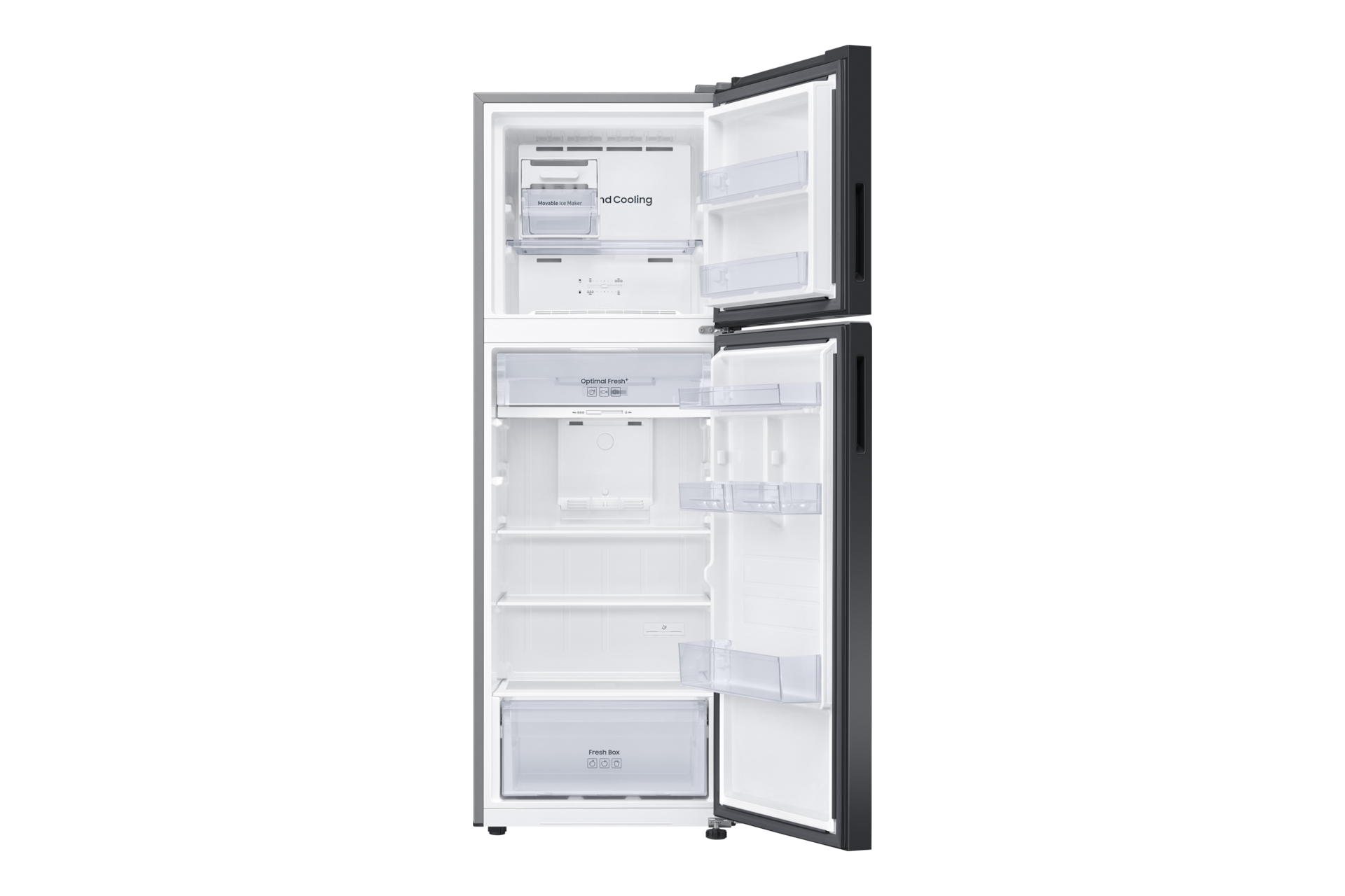 Bespoke AI Tủ Lạnh Ngăn Đông Trên Thiết Kế Độc Bản 305 L Front-Open-Without-Food Clean White&Clean Navy 