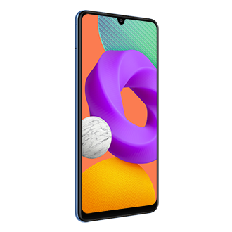 Điện thoại Samsung Galaxy M22 mặt trước góc nghiêng trái 30 độ. Mua Samsung Galaxy M22 với giá ưu đãi tại Samsung VN