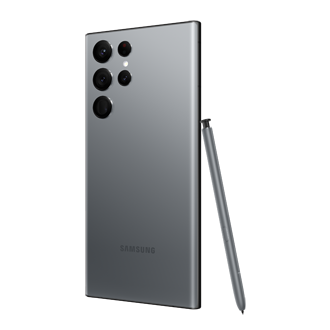 Góc nghiêng phải điện thoại Samsung S22 Ultra trực tuyến (Online Exclusive version) màu Xám Graphite 5G kèm bút S PEN cải tiến