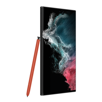 Mặt nghiêng trái Samsung S22 Ultra Special Edition (Online Exclusive) & bút S Pen màu Lychee độc đáo. Đặt mua tại Samsung VN!