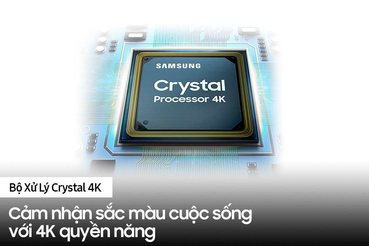 UHD AU7000 của Samsung có Crystal Processor 4K giúp tăng chất lượng hình ảnh một cách thông minh