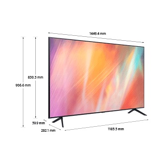 Khám phá kích thước của TV Samsung 65 inch UHD 4K AU7000. Xem giá ti vi Samsung mới nhất và mua ngay!
