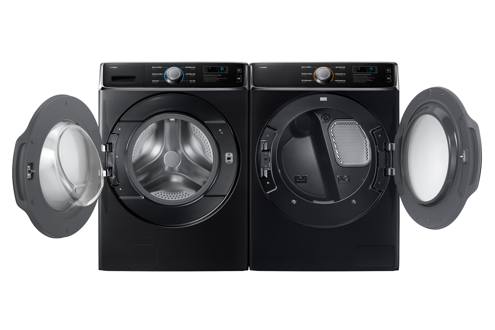 Máy Giặt Công Nghiệp Digital Inverter DD 18kg Front-Open-Pair Black Caviar 
