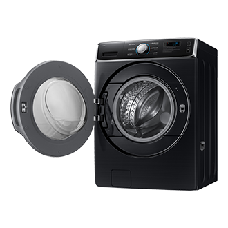 Máy Giặt Công Nghiệp Digital Inverter DD 18kg R-Perspective-Open Black Caviar 