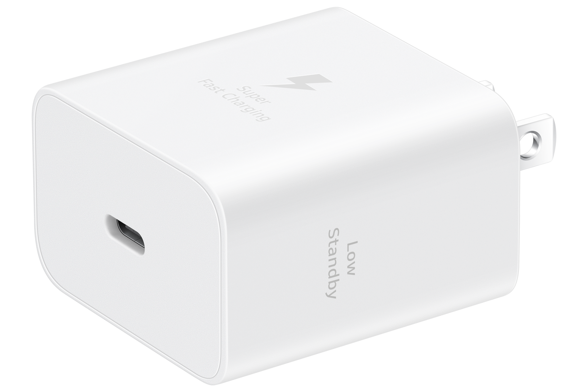 45W Power Adapter (White) L-Perspective White 