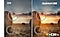 Compared to SDR technology, the sunset prairie image on the right which has HDR10+ logo shows a wider range of contrast created by Quantum HDR technology.