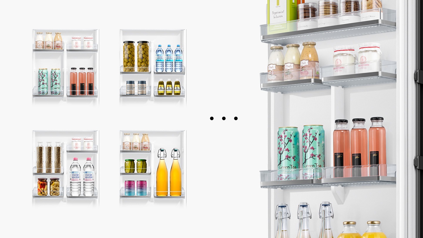 Flexible storage to fit more in the door