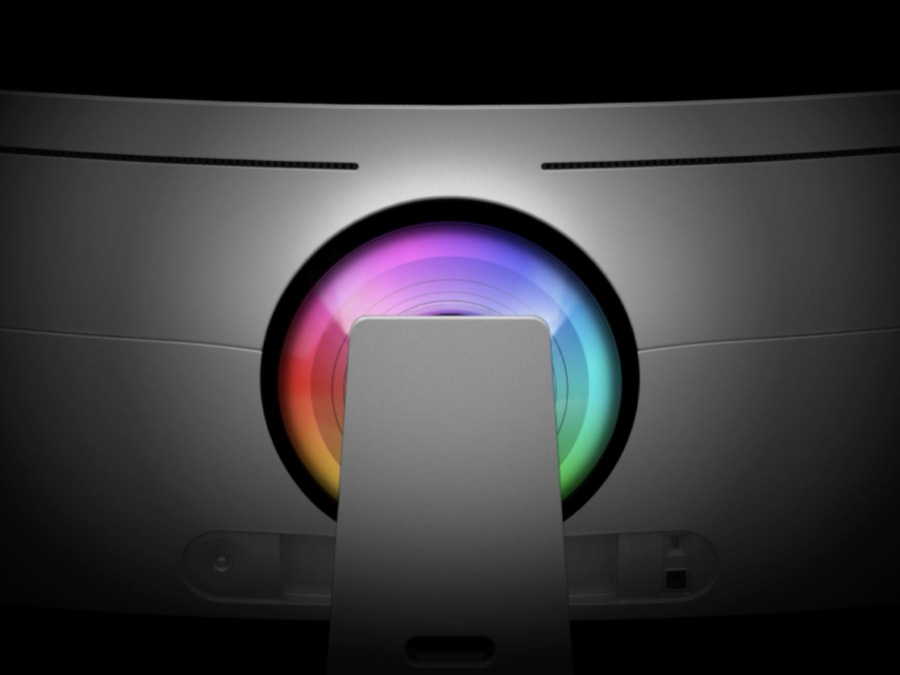 Un prim-plan al spatelui unui monitor Odyssey