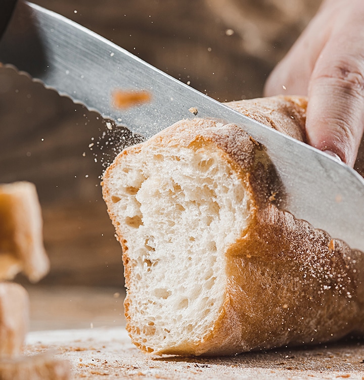 Rapidly defrost bread