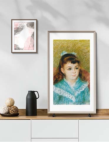 The Frame on a table.