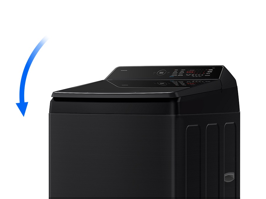 As the door of the washing machine closes, the lid gradually reduces the speed and closes gently without noise.